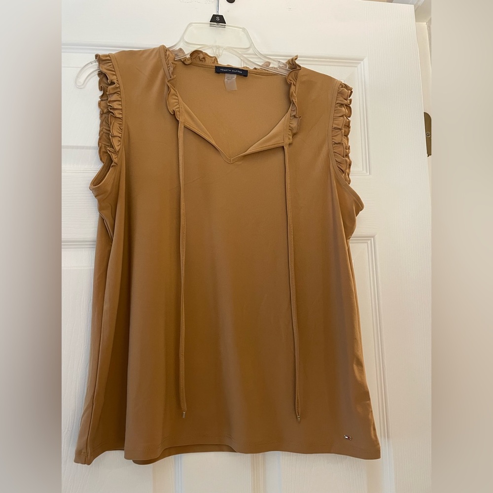 Tommy Hilfiger Womans Tan Dress Sleeveless Top